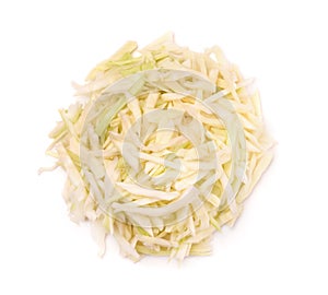 Fresh shredded cabbage