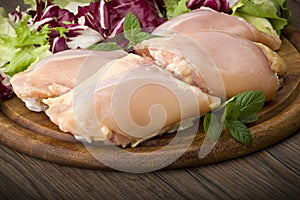 Fresh skinless chicken