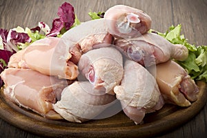 Fresh skinless chicken