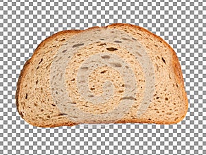 Fresh slice of bread. Clipping path saved.