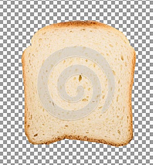 Fresh slice of bread. Clipping path saved.