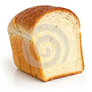 Bread slice isolated on white background