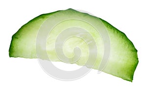 Fresh slice cucumber isolated on white background