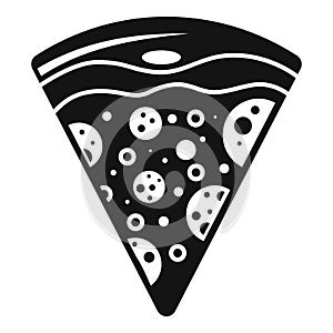 Fresh slice pizza icon, simple style