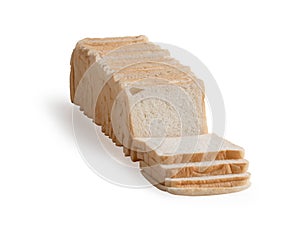 Fresh sliced bread isolated on the white background