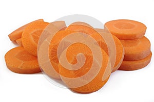 Fresh sliced carrots