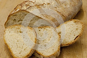 Fresh sliced Italian bread