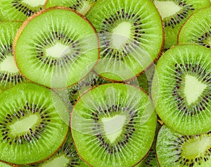 Fresh sliced kiwi fruit. For background