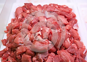 Fresh sliced meat