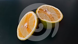 Fresh sliced orange fruits images