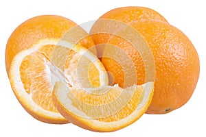 Fresh sliced oranges isolated