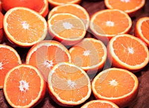 Fresh sliced oranges