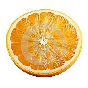 Fresh sliced organic orange as package design element