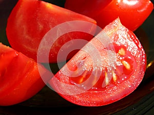 Fresh sliced tomatoes