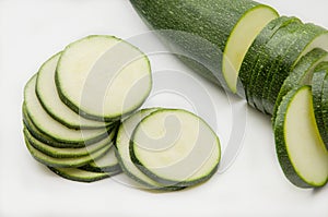 Fresh sliced zucchini