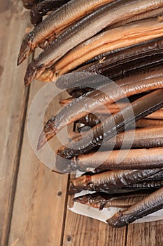 Fresh smoked eel