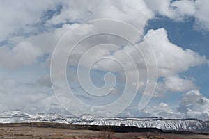 Fresh Snow on the Bookcliffs at the edge of the Grand Vally