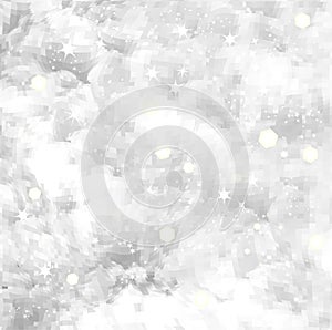 Fresh snow texture with star. Vector background