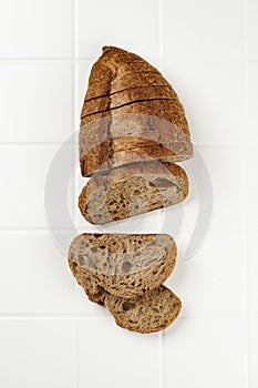 Fresh Sourdough Bread isolated on White Background