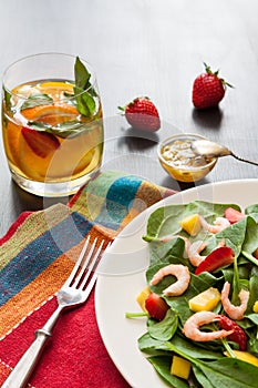 Fresh spinach salad.