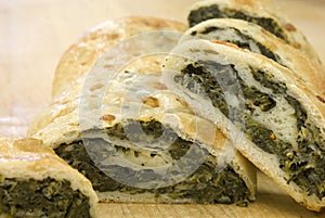 Fresh spinach roll