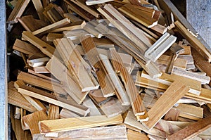 Fresh split kindling