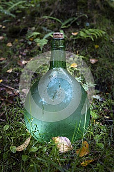Fresh spring water in a demijohn bottle
