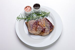 Fresh steak grilled with herbs