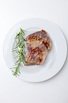 Fresh steak grilled with herbs