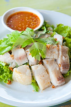 Fresh steam fish with sauce