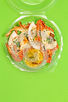 Fresh steamed crab select crab claw