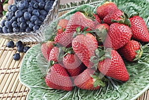 Fresh Strawberries and Blueberries