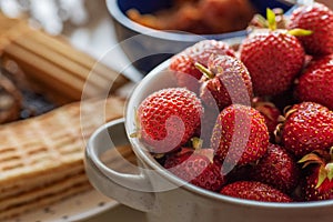 Fresh Strawberries In The Bowl