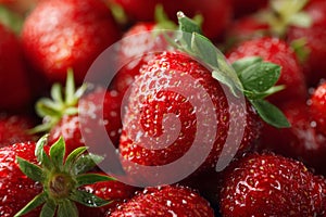 fresh strawberries close-up