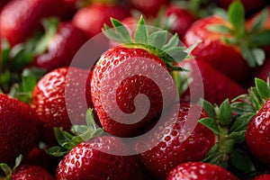 fresh strawberries close-up