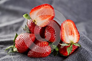 Fresh strawberries closeup
