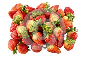 Fresh strawberries isolated.