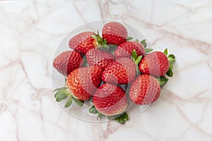 Fresh strawberries on the table