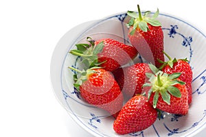 Fresh strawberries to be served as healthy snack