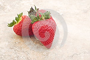 Fresh Strawberries Vintage Background