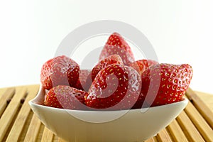 Fresh strawberry in the bowl