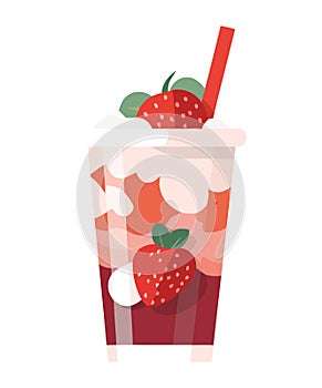 Fresh strawberry cocktail, a sweet summer refreshment