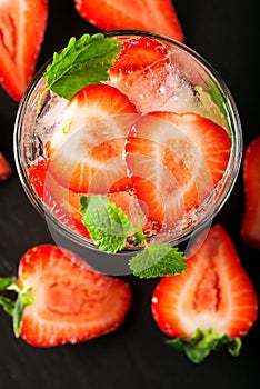 Fresh strawberry drink