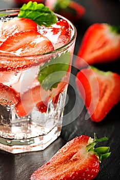 Fresh strawberry drink
