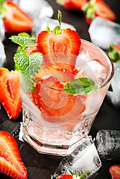 Fresh strawberry drink