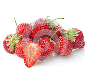 Fresh strawberry isolated on white.