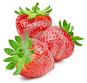 Fresh strawberry isolated on white background