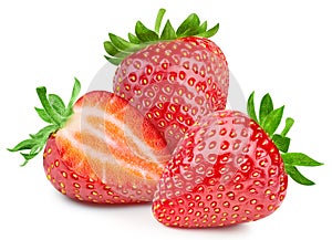 Fresh strawberry isolated on white background