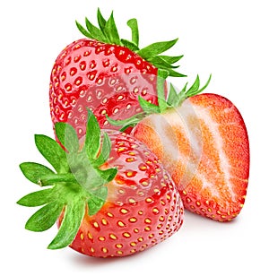 Fresh strawberry isolated on white background