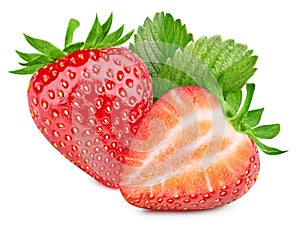 Fresh strawberry isolated on white background